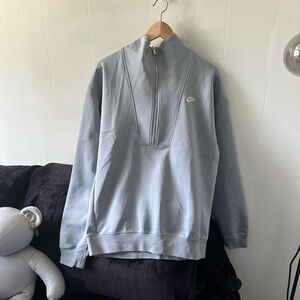 Nike grey quarter zip athletic pullover jacket